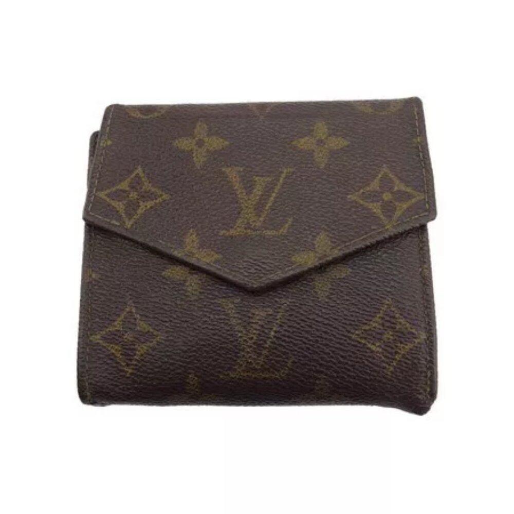 LOUIS VUITTON W Hook Wallet Monogram Beige Monogram Canvas Authentic Used - Picture 2 of 9